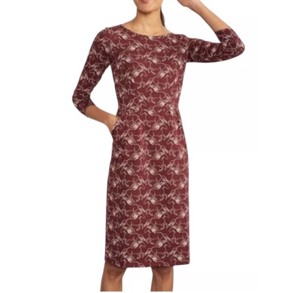 Boden Penny dress wild horse print rust red 23521 - Picture 4 of 12